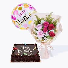 The flower fades that is not looked upon. La Vie En Rose Happy Birthday Cake Bundle Flower Bouquet