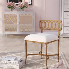 Introduce the little luxuries that make your bedroom a haven. Dressing Room Vanity Stool Padded Chair Cushion Gold Bronze Metal Frame Seat New Benches Stools Home Garden