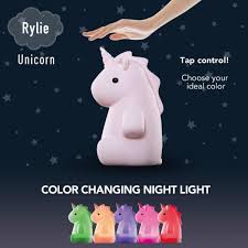 Globe Electric Rylie Unicorn Multicolor Changing Integrated Led Rechargeable Silicone Night Light Lamp Pink 13221 The Home Depot