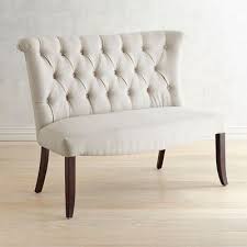 Colette Flax Banquette Dining Bench With Espresso Wood Banquette Dining Dining Bench With Back Rustic Dining Furniture