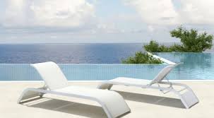 Modern Contemporary White Adjustable Chaise Lounge Chair Pool Patio Furniture Zuomodern Modern Outdoor Patio Lounge Chair Outdoor White Chaise Lounge