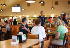 The lodge is a beautiful wood building/complex with a large dining room and a great lodge living room that has a great view of the grand canyon. Dining At Yavapai Lodge Yavapai Lodge Dining Hall