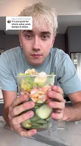 Replying to @Chelsie how to mix a very full california roll cucumber salad  👄