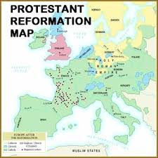 protestant reformation map and chart protestant