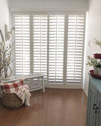 Plantation shutters are a great window treatment. The Best Window Treatments For Sliding Doors Sunburst Shutters