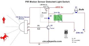 Occupancy sensors are one kind of devices used for detecting whenever space is empty. Pir Motion Sensor Circuit For Human Detection And Lighting Electronic Circuit Projects Light Sensor Circuit Electrical Circuit Diagram