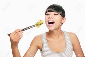 I would splatter the rice all over and end up probably only with a grain of rice. Woman Eating Chinese Food With Chopsticks Stock Photo Picture And Royalty Free Image Image 9605266
