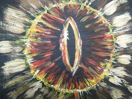 Lord Of The Rings The Eye Of Sauron Hand Painted Acrylic On A5 Paper Birthday Card From Www Jakeart1 Com Night Painting Painting Painting Inspiration