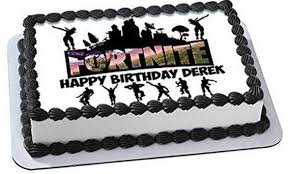 Fortnite Birthday Sheet Cake Ideas Edible And Personalised Cake Topper With A Fortnite Landscape Picture On A4 Icing Sheet Birthday Sheet Cakes 6th Birthday Cakes Boy Birthday Cake