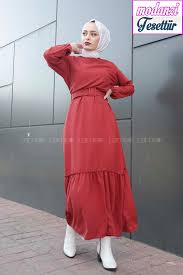 Lamelif Kemerli Ayrobin Elbise Gul Pudra Elbise Elbise Elbise Modelleri Sifon Elbise