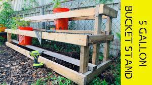 2 cans of outdoor enamel spray paint. How To Start Build A 2 Level Container Garden Stand For Under 10 5 Gall Bucket Garden Easy Diy Youtube