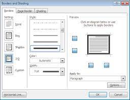 Using Borders In Word 2007 And Above