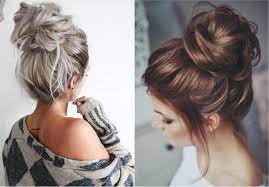 Spazzola e liscia i capelli con una spazzola piatta. Chignon Il Trend Bon Ton Del Momento Extension Capelli Net