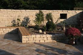 Gemauerte Jura Mauer Als Massiver Sichtschutz Und Trockenmauer Aus Jura Als Beeteinfassung Und Sitzmoglichkeit Gartengestaltung Windschutz Terrasse Garten
