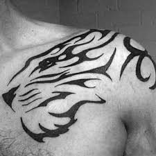 40 Tribal Tiger Tattoo Designs For Men Big Cat Ink Ideas Tribal Tiger Tattoo Tribal Shoulder Tattoos Tribal Tiger