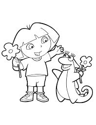 Search through 623,989 free printable colorings at getcolorings. Dora The Explorer Free Coloring Page 2 Coloriage Coloriage Enfant Dessin