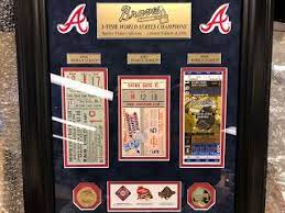 Atlanta Braves 3 Time World Series Champions Coin Ticket Collection Atlanta Braves Braves World Series