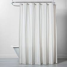 Linen Stripe Shower Curtain Natural White Threshold Striped Shower Curtains Neutral Shower Curtains Ruffle Shower Curtains