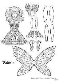 Valeria Valentine Fairy Puppet Coloring Page Paper Puppets Valentine Fairy Paper Dolls