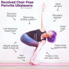Triyogaschool This Month We Are Building Up To Side Crow The Next Pose In Our Progressions Is Revolved Chair Pose Yoga Help Twist Yoga Yoga Tutorial