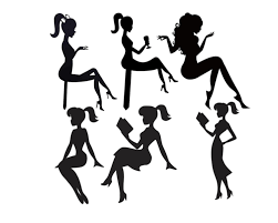 Black And White Silhouette Cake Clipart Sitting Girl Silhouette Cake Topper Woman Topper Girl Etsy In 2020 Silhouette Cake Silhouette Cake Topper Happy Birthday Cake Topper