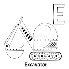 Enjoy these free printable alphabet materials for the letter e : Vector Alphabet Letter E Coloring Page Excavator Stock Vector Illustration Of English Cartoon 99423397