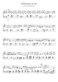 Accueil > actualit� > musique en tv > g�n�rique de la s�rie dix pour cent : Generique De Fin Du Secret Du Sable Bleu Sheet Music For Piano Solo Musescore Com