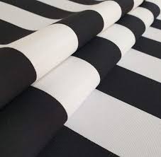 White outdoor cushions with black piping. Black And White Striped Outdoor Cushion Thread Candy