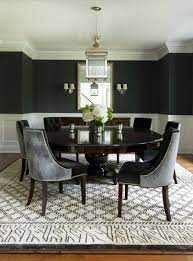 Round Dining Table To Decorate Your Home Black And White Dining Room Black Dining Room Dining Room Remodel