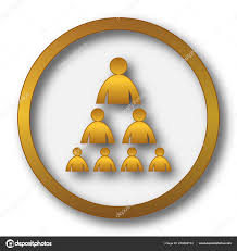 Organizational Chart With People Icon Stock Photo