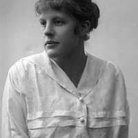 Elizabeth Blackwell, 1821-1910, oval bust, wearing wedding veil