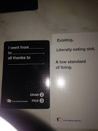 We did not find results for: 35 Of The Funniest Cards Against Humanity Combos