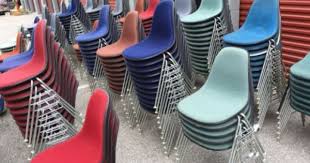 Lot Of 250 Vintage Eames Herman Miller Stacking Chairs Fiberglass Upholstered Vintage Eames Eames Eames Chairs