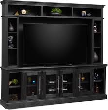 Saala entertainment center wall unit with led lights, oak and high gloss white. Telluride Entertainment Center Value City Furniture
