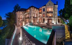 48 Million Newly Built Contemporary Mansion In Beverly Hills Ca Mansions Mega Mansions Stone Mansion