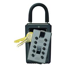 Kidde Portable 3 Key Lock Box With Pushbutton Combination Lock Titanium 001166 The Home Depot Lockbox Key Lock Portable Lock Box