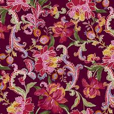 Choose from 690+ pink floral graphic resources and download in the form of png, eps, ai or psd. Burgundy Red Hot Pink Floral Jacobean Pattern Printed On Hi Multi Chiffon Washed Fabric Diy Projects By The Yard Print Fabric Walmart Com Walmart Com