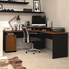 It is designed for organizations and keep items neat and tidy, giving you ample space to hold book, magazines, documents and more. Bestar Hampton Wood Home Office Corner Computer Desk In Tuscany Brown On Popscreen