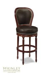 Cameo Swivel Bar Stool Has Traditional Stylings With Nailhead Trim And A Carved Wood Frame This Classic Ba Bar Stools Traditional Bar Stool Classic Bar Stools