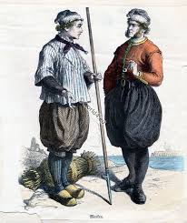 Although traditional dutch clothing is not often seen in the main dutch cities, there are communities in the netherlands where traditional clothing is still worn. Isle Of Marken Dutch Costume In 1850