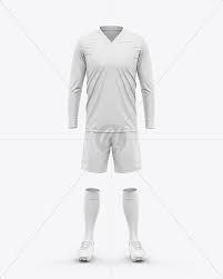 Download Men S V Neck Ls Full Soccer Kit Front View In Apparel Mockups On Yellow Images Object Mockups