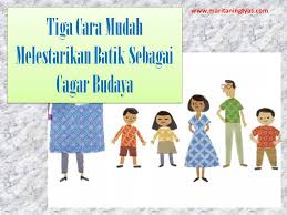 Cara memelihara ikan koi supaya bisa tumbuh maksimal dipengaruhi oleh 4 faktor utama yakni kualitas air, kualitas pakan, kondisi lingkungan, dan bersyukurlah kita hidup di negara tropis, yang gak punya musim dingin yang melumpuhkan. Tiga Cara Mudah Melestarikan Batik Sebagai Cagar Budaya
