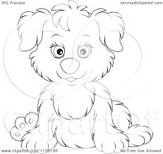 Maybe you would like to learn more about one of these? Cartoon Of A Cute Black And White Puppy Royalty Free Vector Clipart By Alex Bannykh 1139199