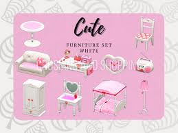 Animal Crossing Acnh Cute Full Furniture Sets All Colors Etsy Animal Crossing Cute Furniture All The Colors