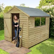 Cedar Storage Shed 8x6 Pressure Treated Overlap Apex Wooden Shed Buy Sheds Direct Uk Wooden Sheds Wood Storage Sheds Shed Design