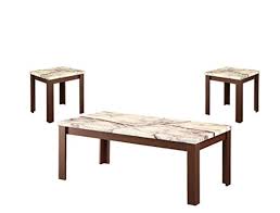 17.5 inches high x 47.5 inches wide x 23.5 inches deep, end table: Acme 3 Piece Carly Coffee End Table Set Faux Marble Cherry Buy Online In Angola At Angola Desertcart Com Productid 33795537