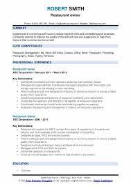 With canva's free resume builder, applying for your dream job is easy and fast. Restaurant Owner Resume Samples Qwikresume