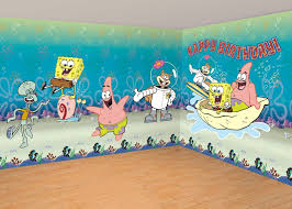 Cute Spongebob Room Decor Design Ideas And Decor Wall Painting Themed Kids Room Spongebob