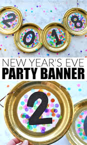 Paper Plate New Year S Eve Banner New Years Eve Decorations New Year S Eve Crafts New Year S Eve Activities