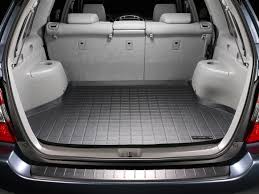 Weathertech® tan floor mats, second row. 2007 Toyota Highlander Cargo Mat And Trunk Liner For Cars Suvs And Minivans Weathertech